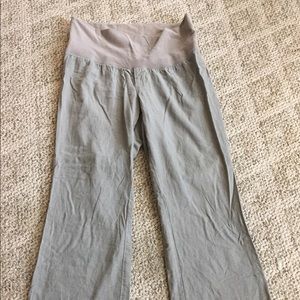 Old Navy linen maternity pants